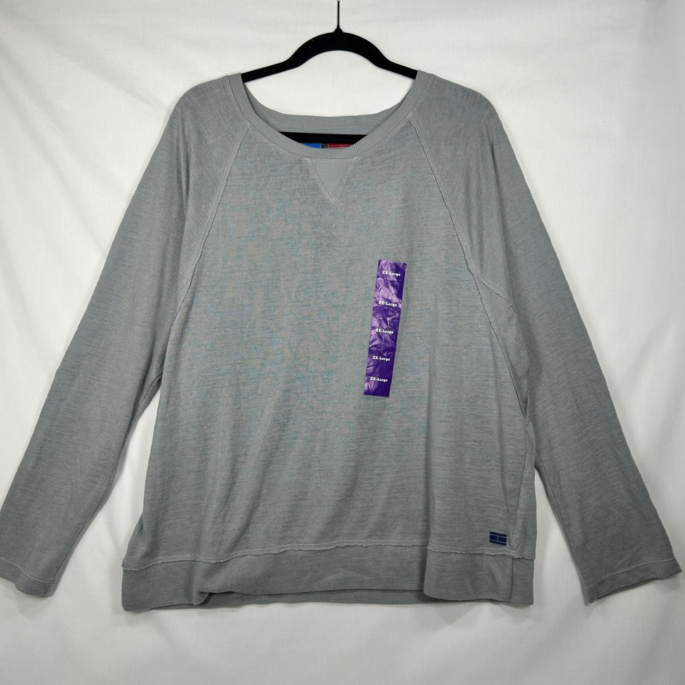 NWT Tommy Hilfiger Sport Heather Grey Lightweight Knit Pullover Sweater Size XXL